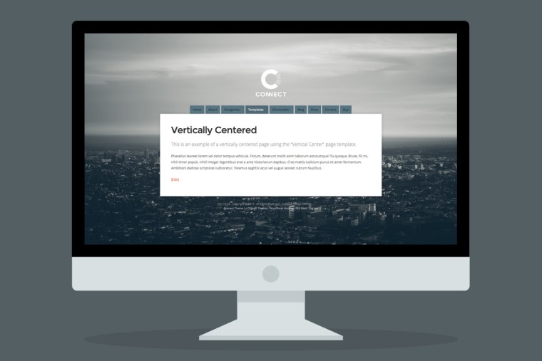 Vertically center pages using the Vertical Center page template!