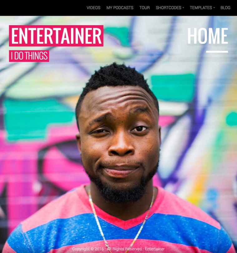 WordPress Entertainer Theme