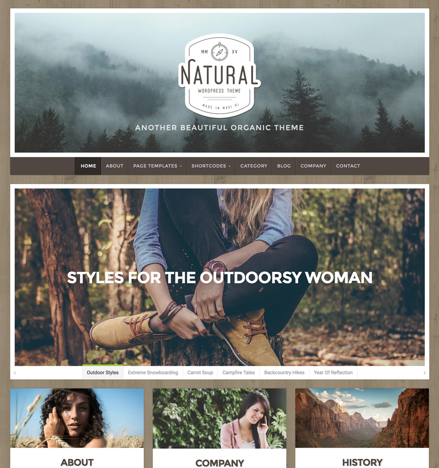 WordPress Natural Theme