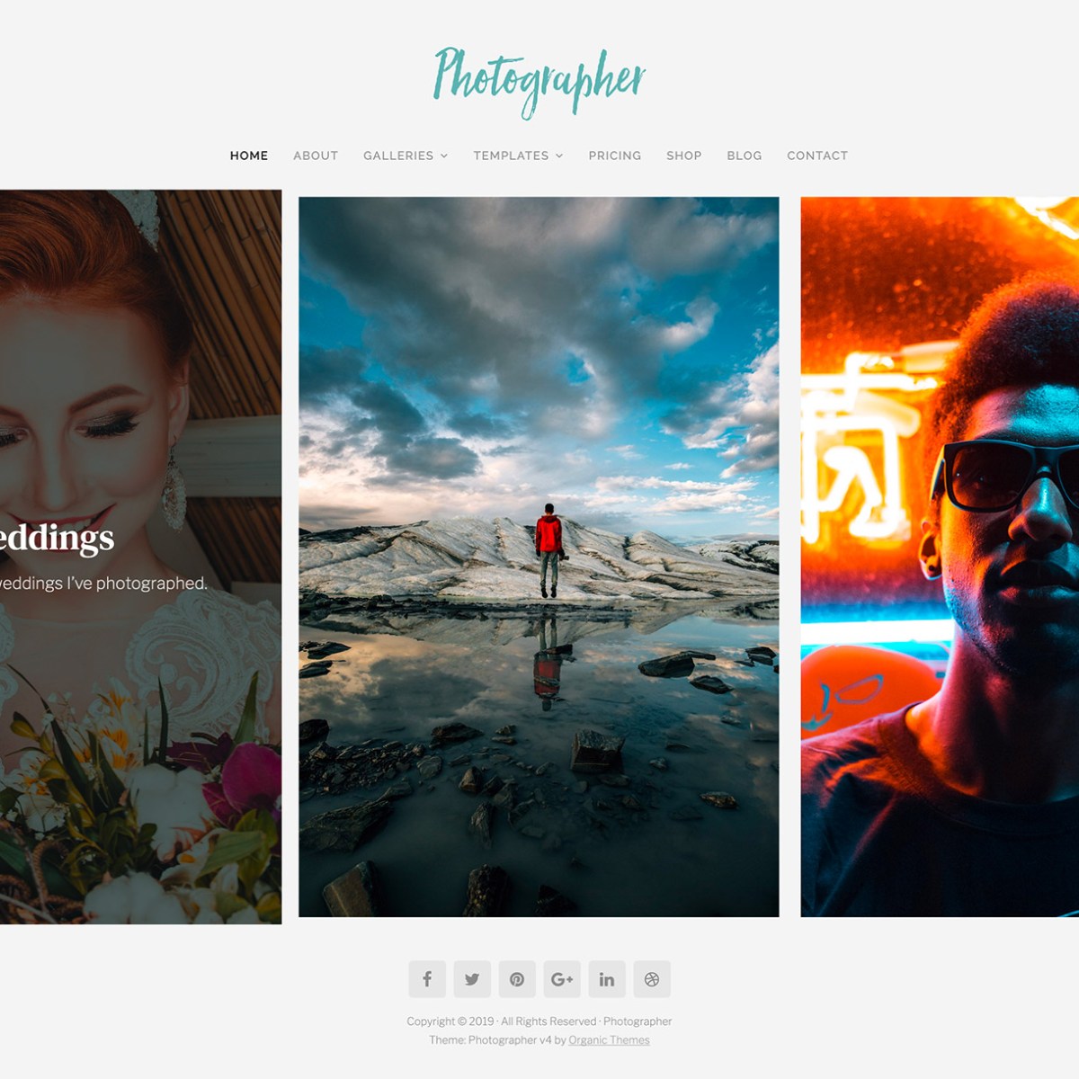 Photographer Theme Home Slideshow