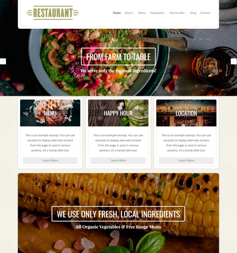 WordPress Restaurant Theme