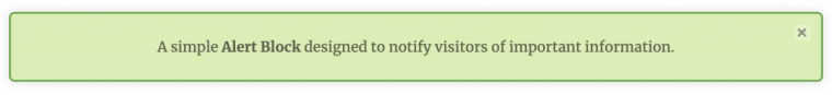 WordPress Alert Block